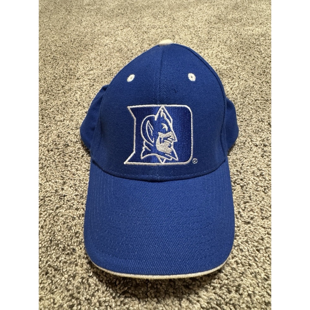 Vintage Collegiate Signatures Duke Blue Devils Hat Cap Strap Back Blue Clean